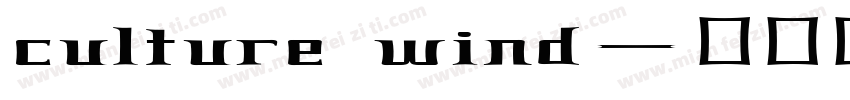 culture wind字体转换